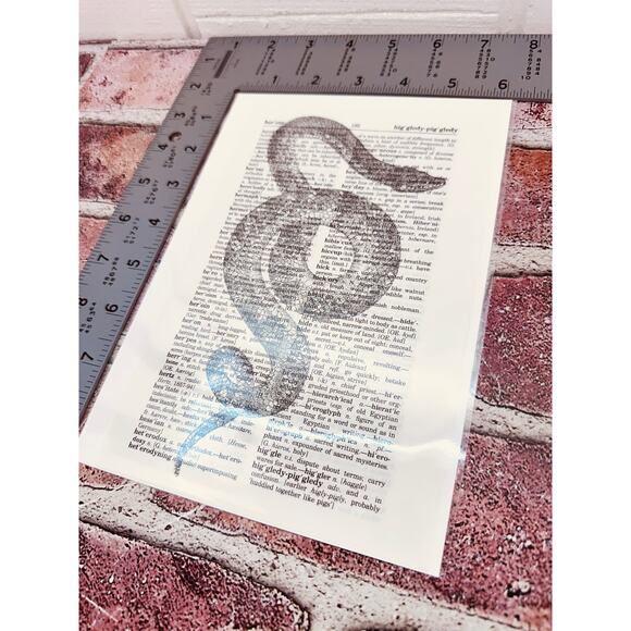 SNAKES & BAT Theme - Upcycled Dictionary Art Prints - Lot of 3 - Mini Poster Set - Picture 6 of 10